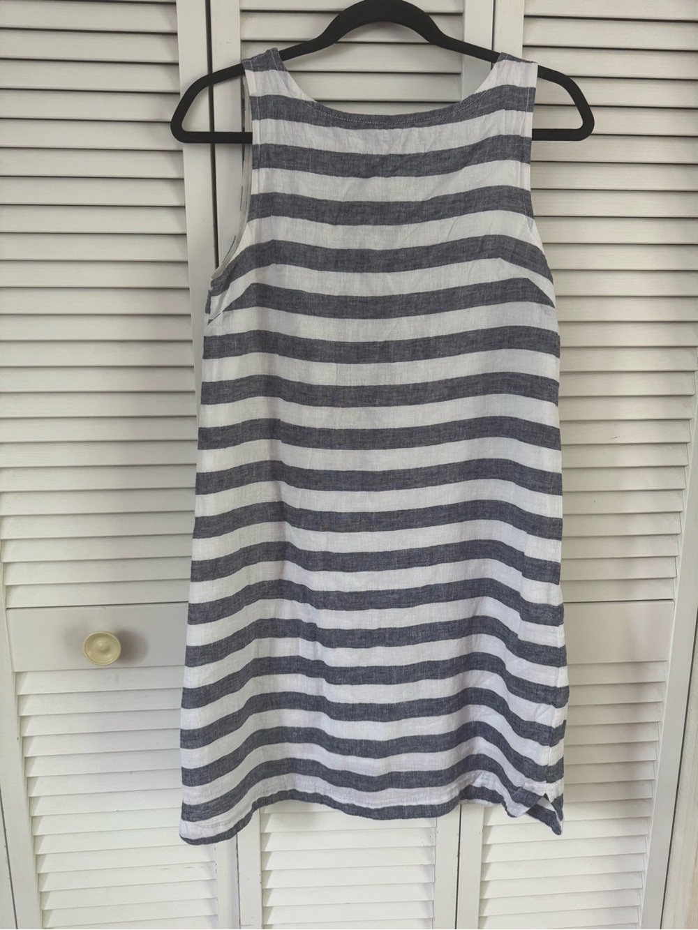 beachlunchlounge Navy and White Striped Sleeveless Summer Dress